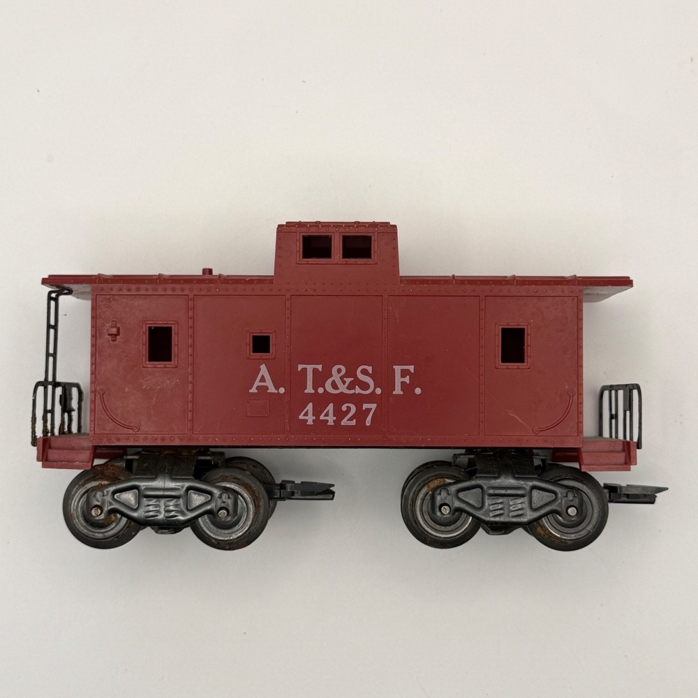 Marx Toys Caboose A.T.&S.F. 4427 O Scale Red Vintage Santa Fe Train Car